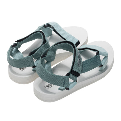 Ivy Moss-Ocean Mist - Back - Regatta Childrens-Kids Vendeavour Sandals