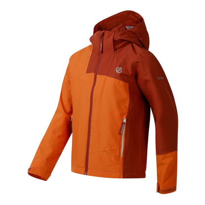 Burnt Orange - Side - Dare 2B Childrens-Kids Explore III Waterproof Jacket
