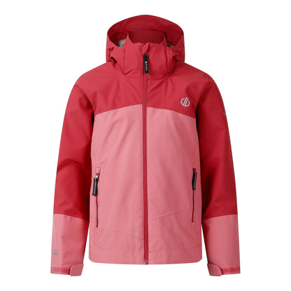 Deep Claret - Front - Dare 2B Childrens-Kids Explore III Waterproof Jacket
