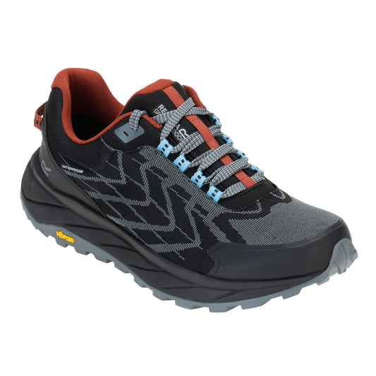 Dark Storm-Brick - Front - Regatta Mens Cruize Logo Shoes