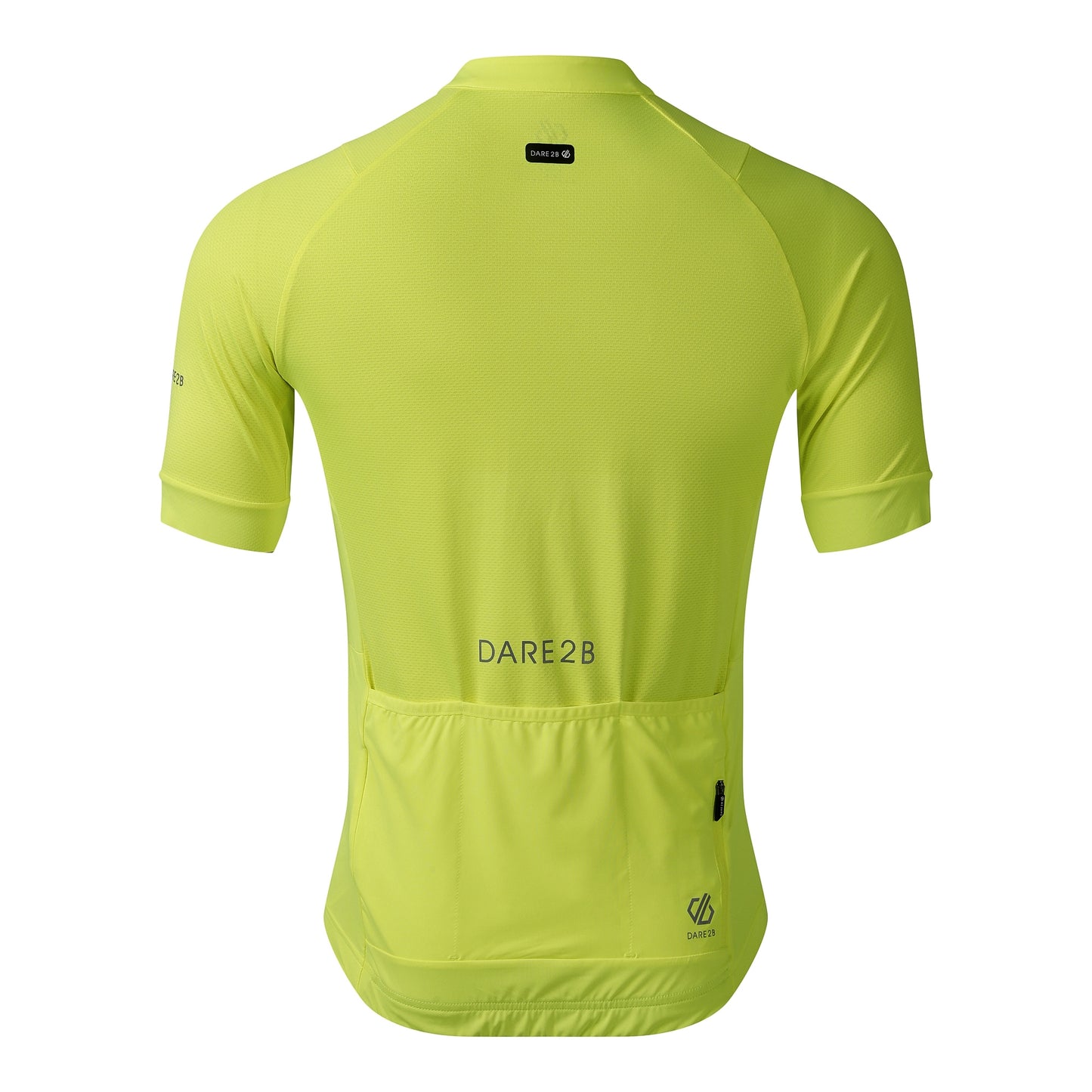 Fluro Yellow - Back - Dare 2B Mens Lightning Short-Sleeved Cycling Jersey