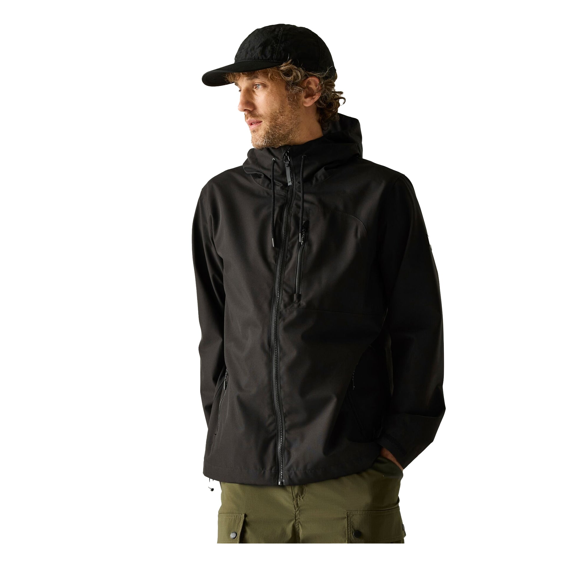 Black - Pack Shot - Regatta Mens Frankie Waterproof Jacket
