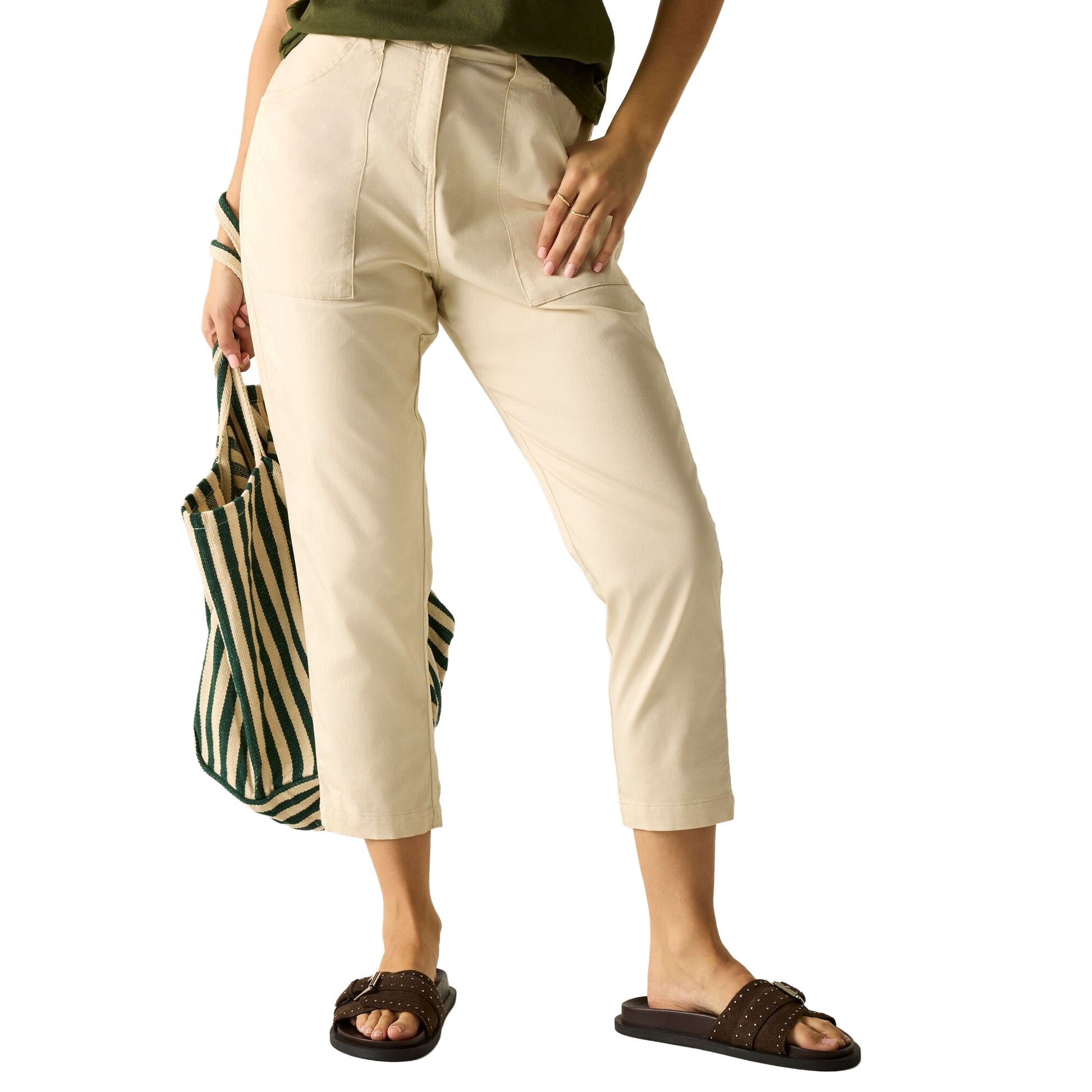 Light Vanilla - Lifestyle - Regatta Womens-Ladies Shorebella Capri Trousers