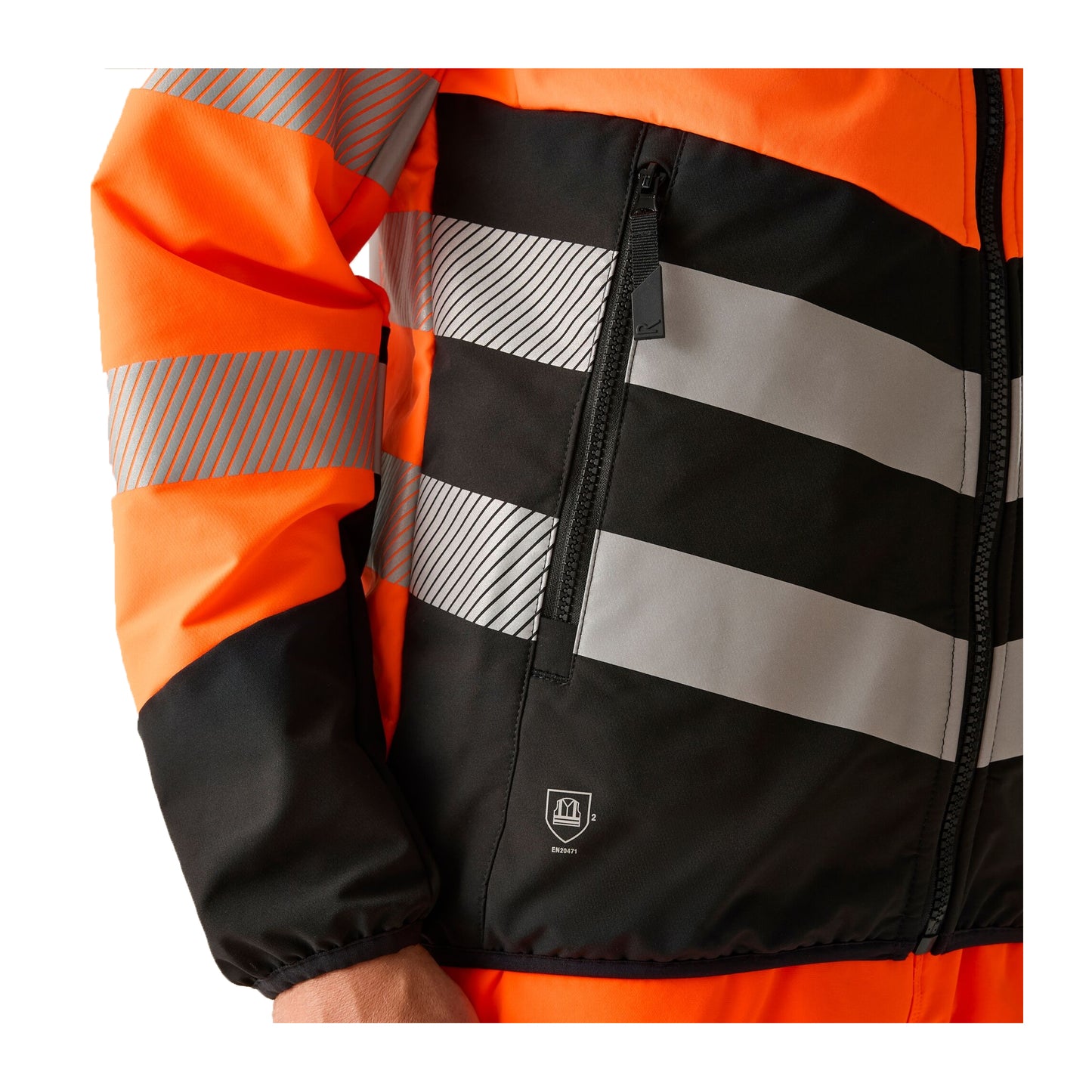 Black-Orange - Lifestyle - Regatta Mens X-Pro Hi-Vis Hybrid Jacket