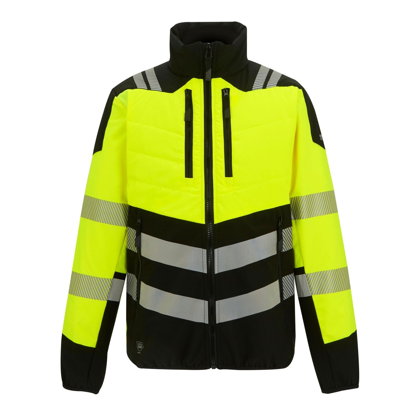 Black-Yellow - Front - Regatta Mens X-Pro Hi-Vis Hybrid Jacket