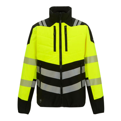 Black-Yellow - Front - Regatta Mens X-Pro Hi-Vis Hybrid Jacket