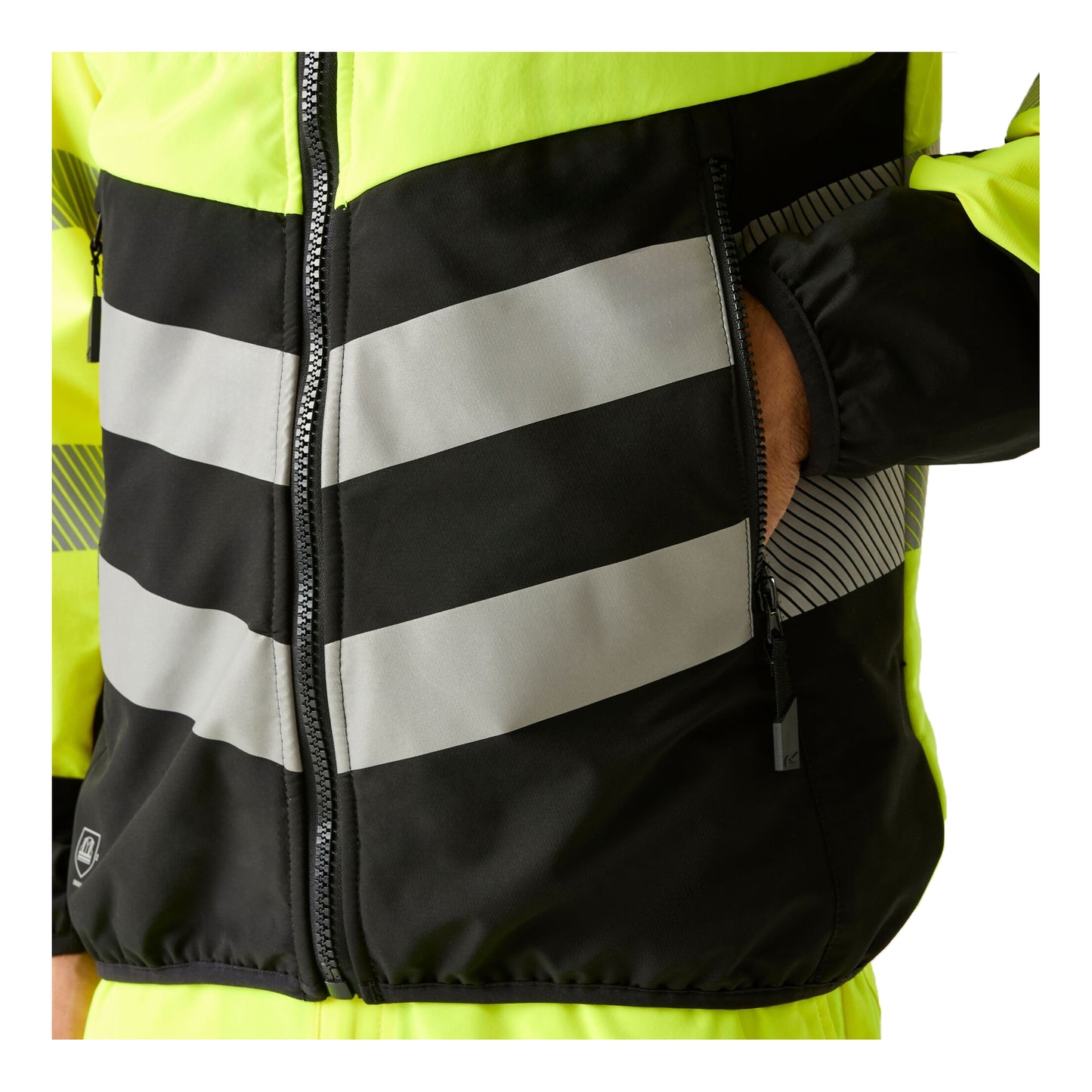 Black-Yellow - Lifestyle - Regatta Mens X-Pro Hi-Vis Hybrid Jacket