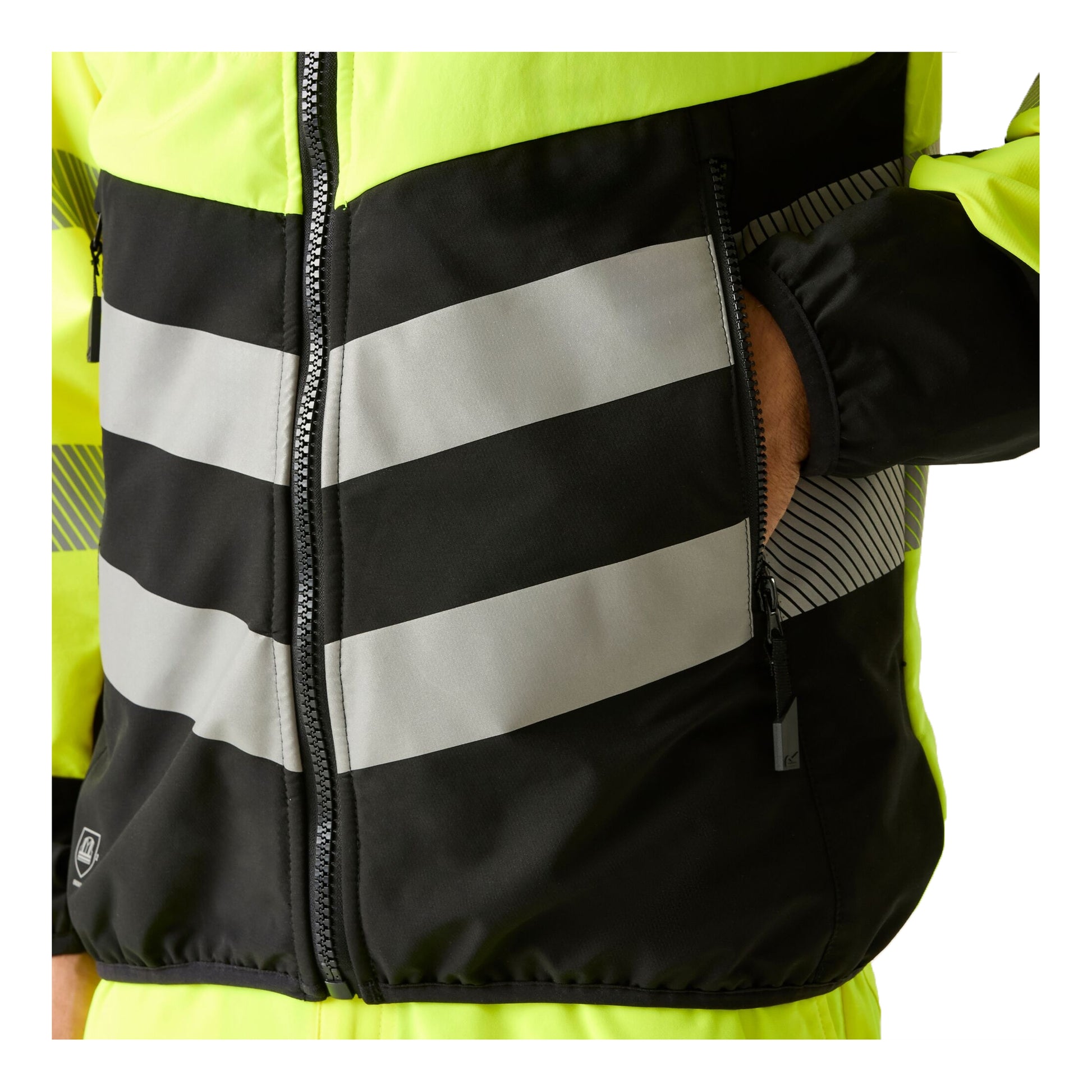 Black-Yellow - Lifestyle - Regatta Mens X-Pro Hi-Vis Hybrid Jacket