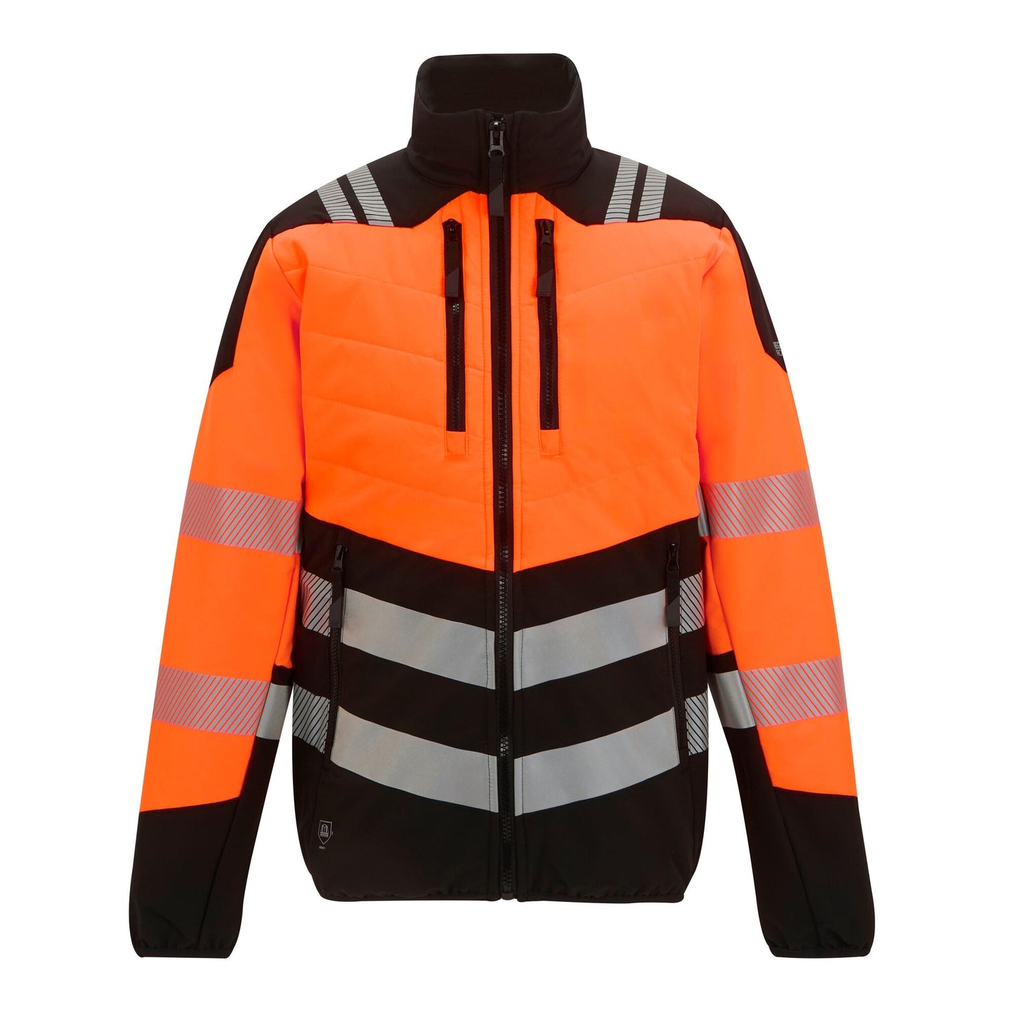 Black-Orange - Front - Regatta Mens X-Pro Hi-Vis Hybrid Jacket