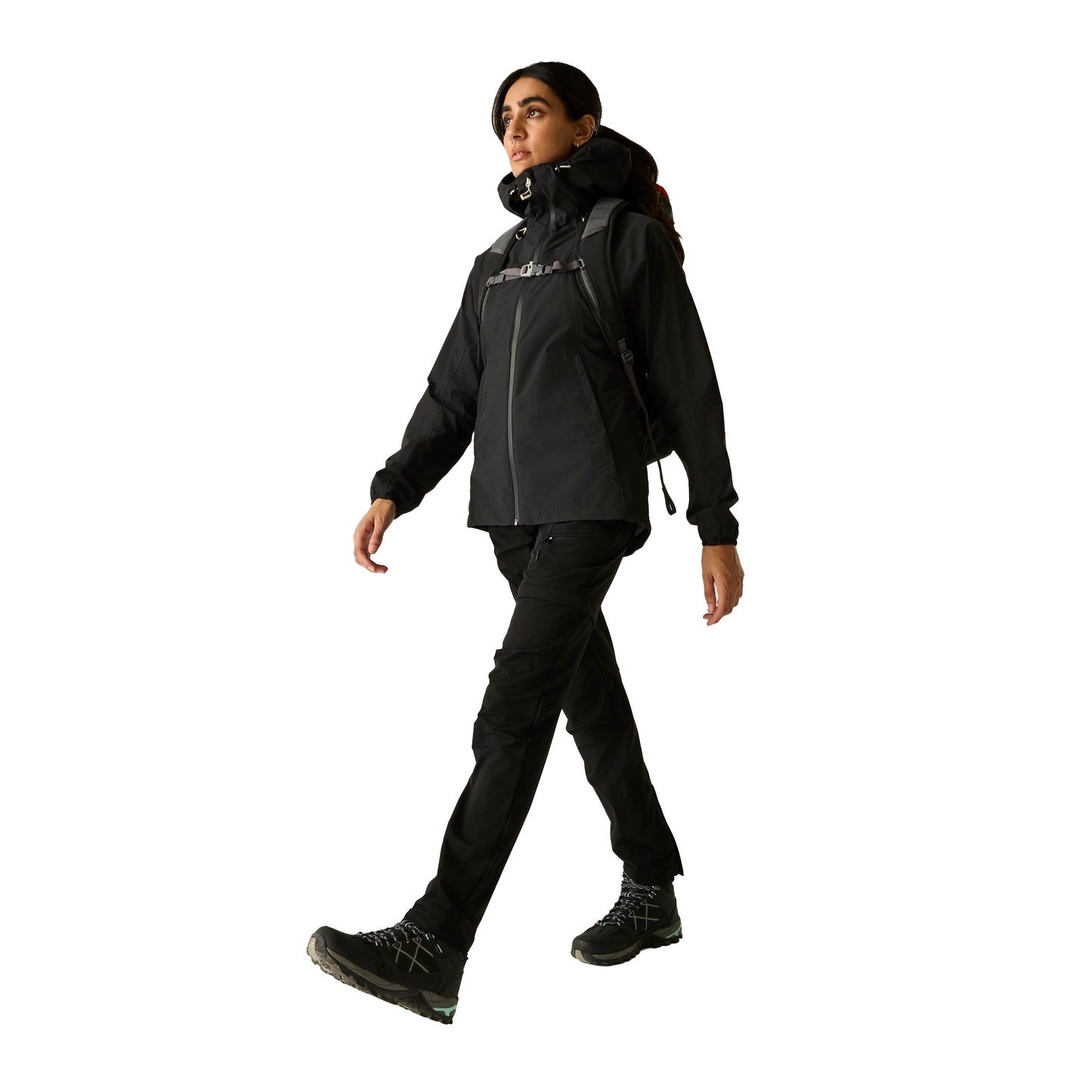 Black - Close up - Dare 2B Womens-Ladies Melodic Pro Zip-Off Trousers