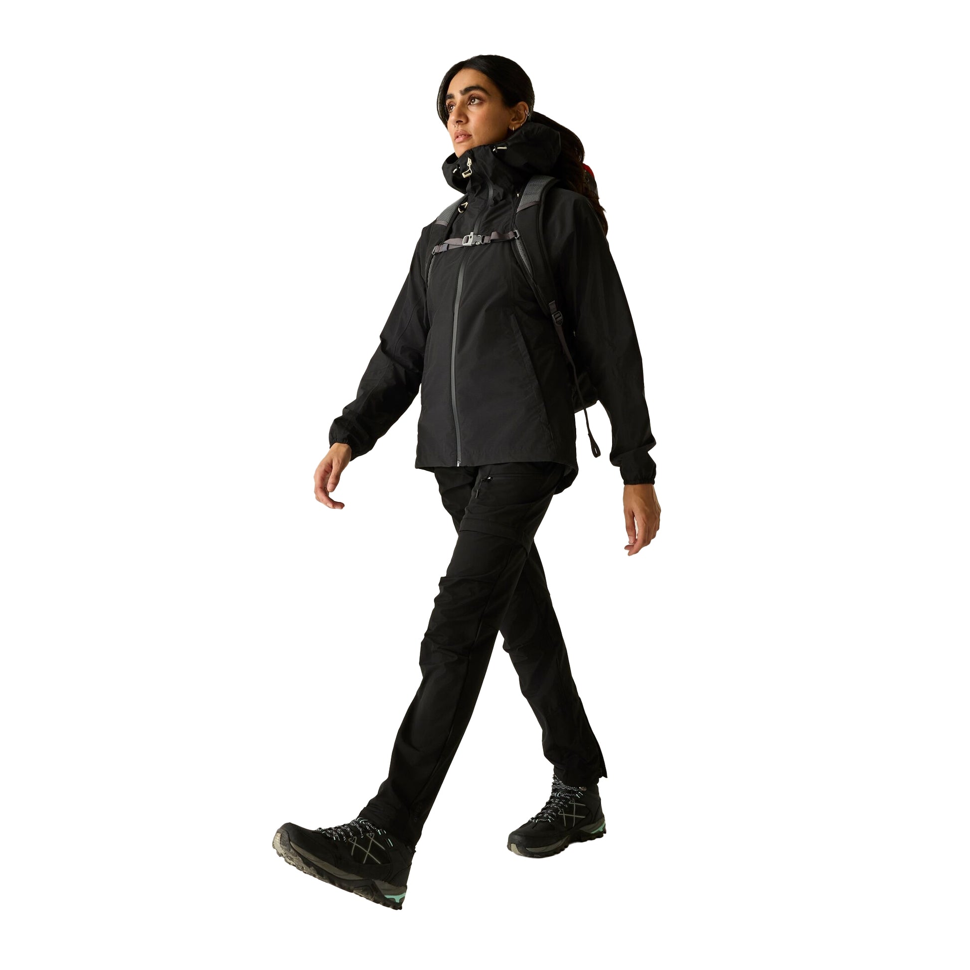 Black - Close up - Dare 2B Womens-Ladies Melodic Pro Zip-Off Trousers