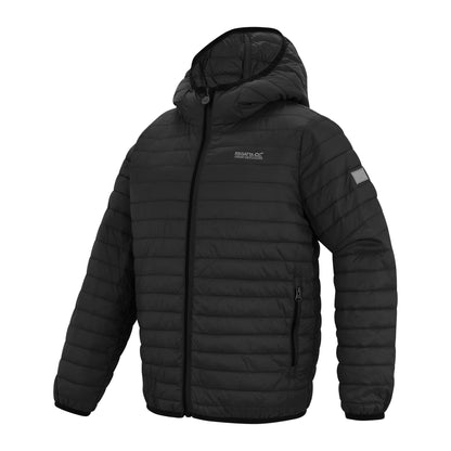 Black - Side - Regatta Childrens-Kids Hillpack Hooded Jacket