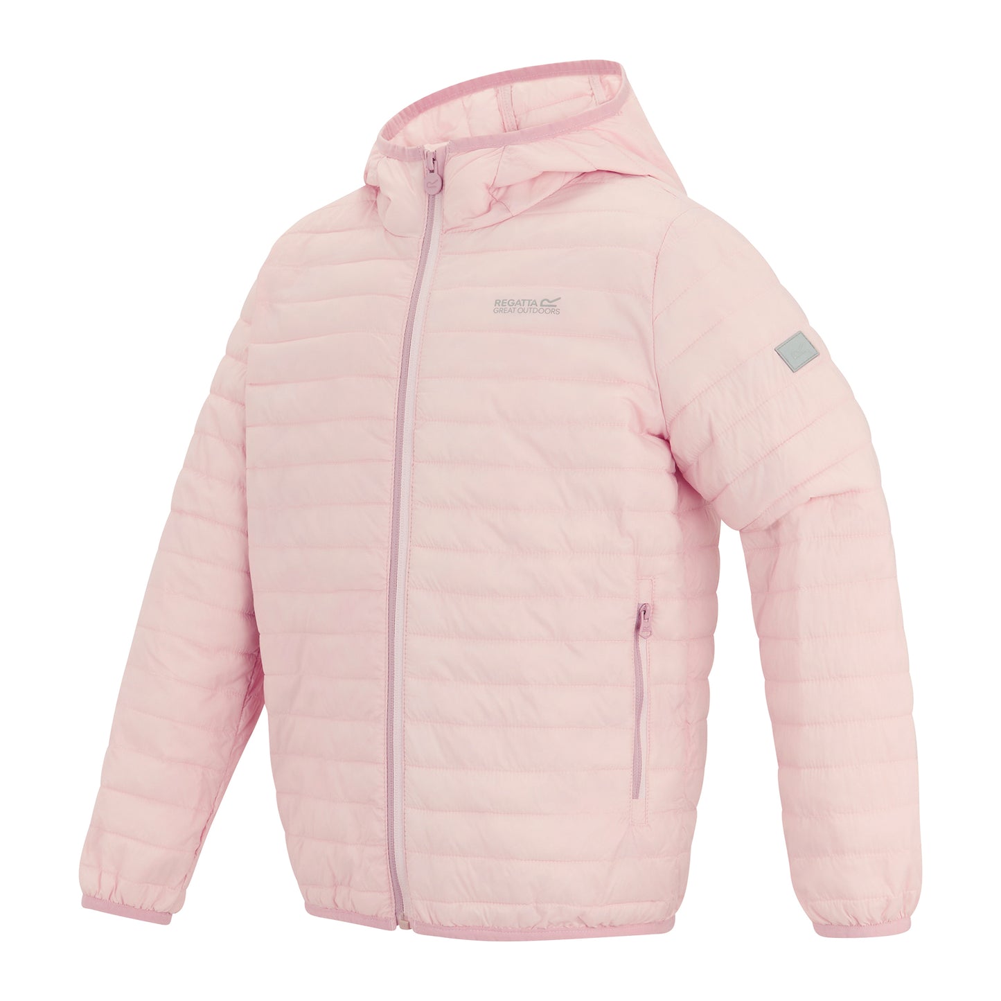 Pink Haze - Side - Regatta Childrens-Kids Hillpack Hooded Jacket