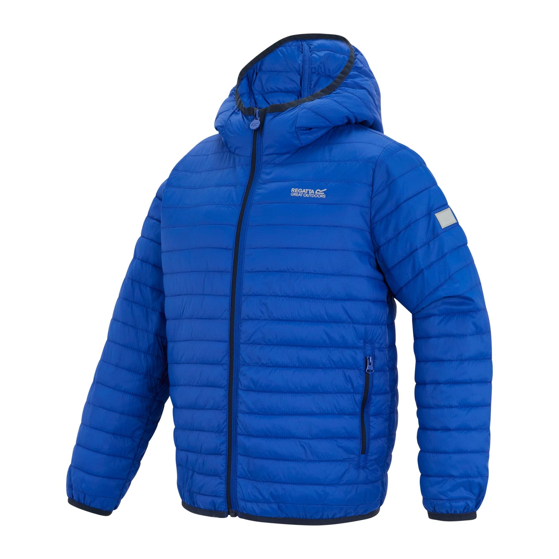 Olympian Blue - Side - Regatta Childrens-Kids Hillpack Hooded Jacket