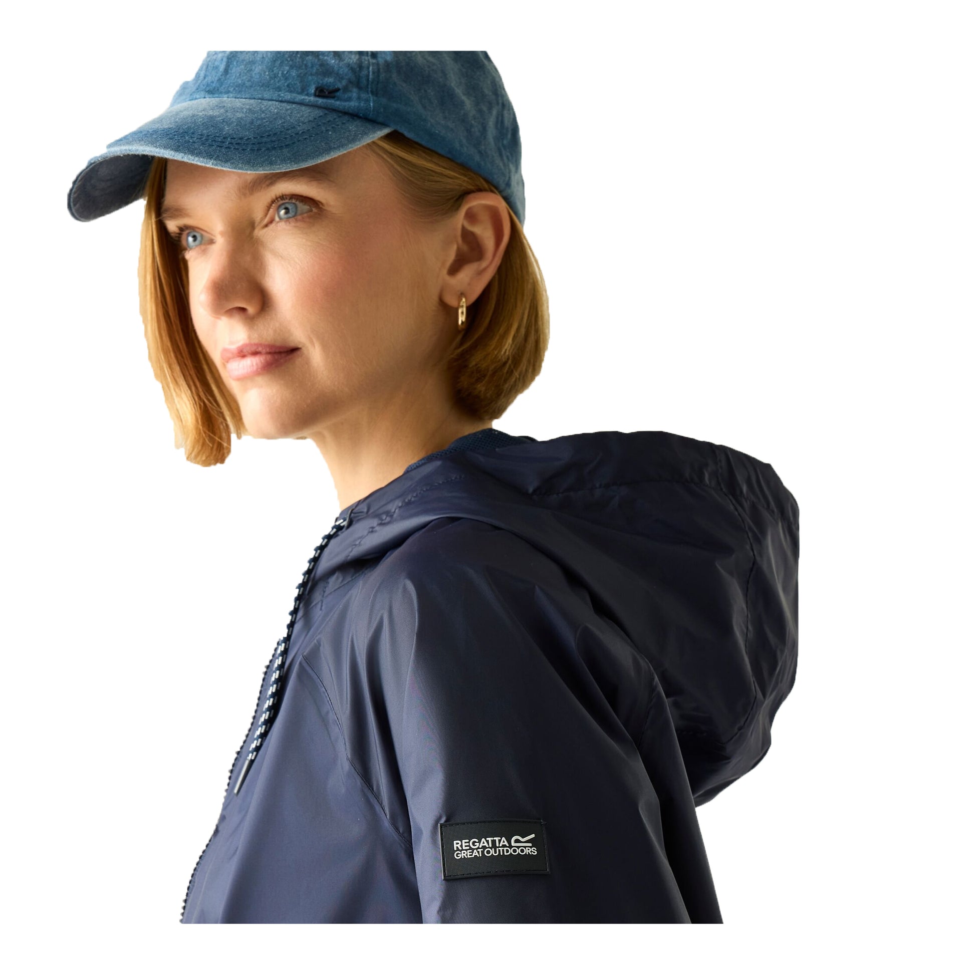 Navy - Pack Shot - Regatta Womens-Ladies Brindel Pack-It Jacket