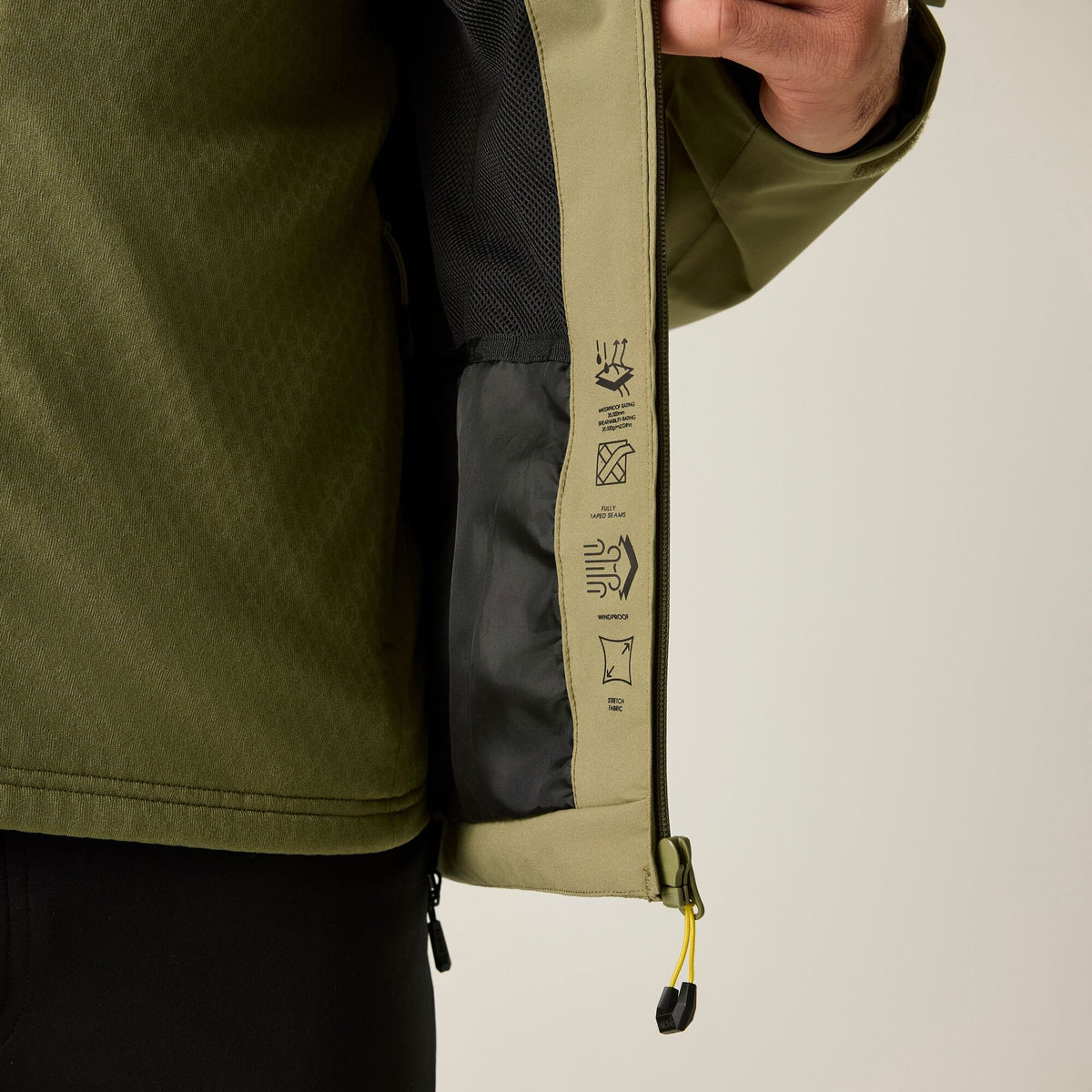 Martini Olive - Pack Shot - Dare 2B Mens Torrek III Waterproof Jacket