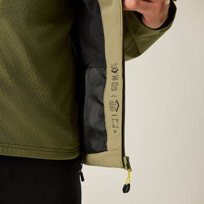 Martini Olive - Pack Shot - Dare 2B Mens Torrek III Waterproof Jacket