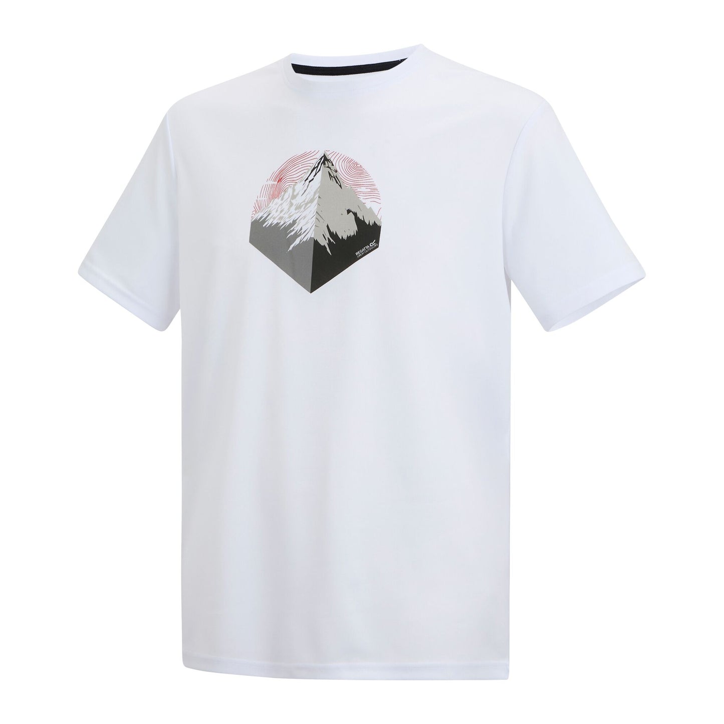 White - Side - Regatta Mens Fingal Mountain T-Shirt