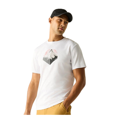 White - Pack Shot - Regatta Mens Fingal Mountain T-Shirt