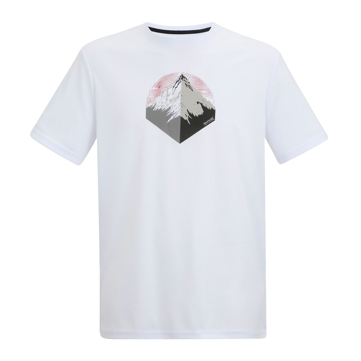 White - Front - Regatta Mens Fingal Mountain T-Shirt