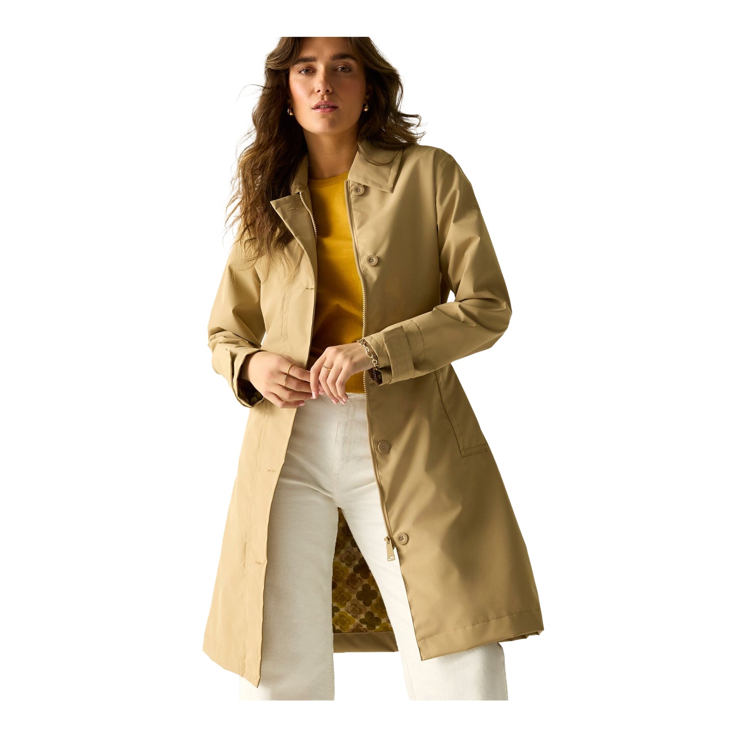 Oat - Lifestyle - Regatta Womens-Ladies Orla Kiely Flower Waterproof Jacket