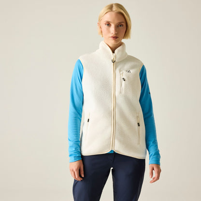 Egret - Pack Shot - Dare 2B Womens-Ladies Excursion Fleece Body Warmer