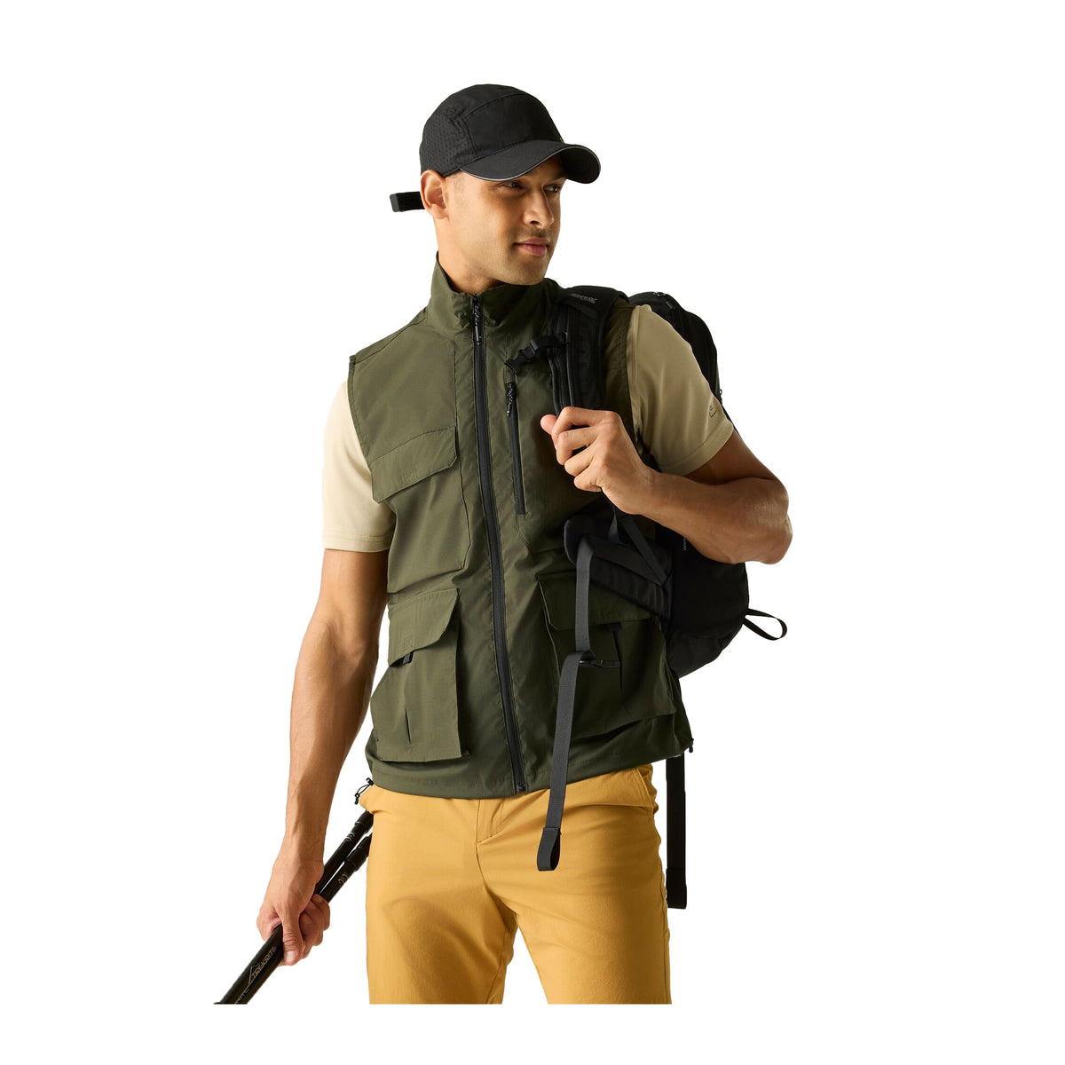 Khaki Green - Lifestyle - Regatta Mens Light Insect Repellent Travel Body Warmer