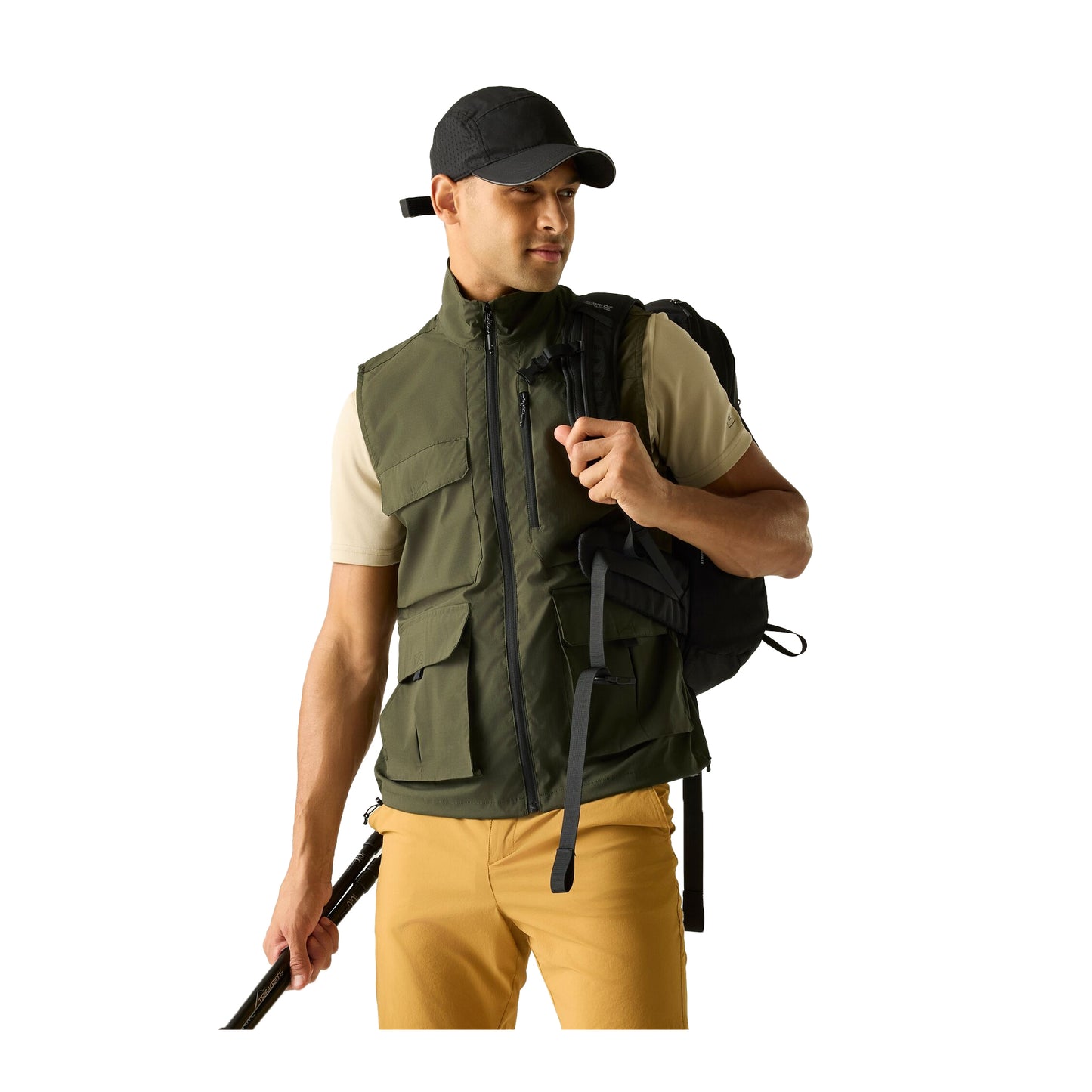 Khaki Green - Lifestyle - Regatta Mens Light Insect Repellent Travel Body Warmer