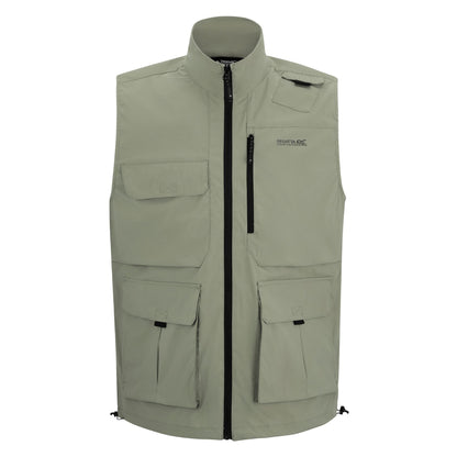 Sage Green - Front - Regatta Mens Light Insect Repellent Travel Body Warmer