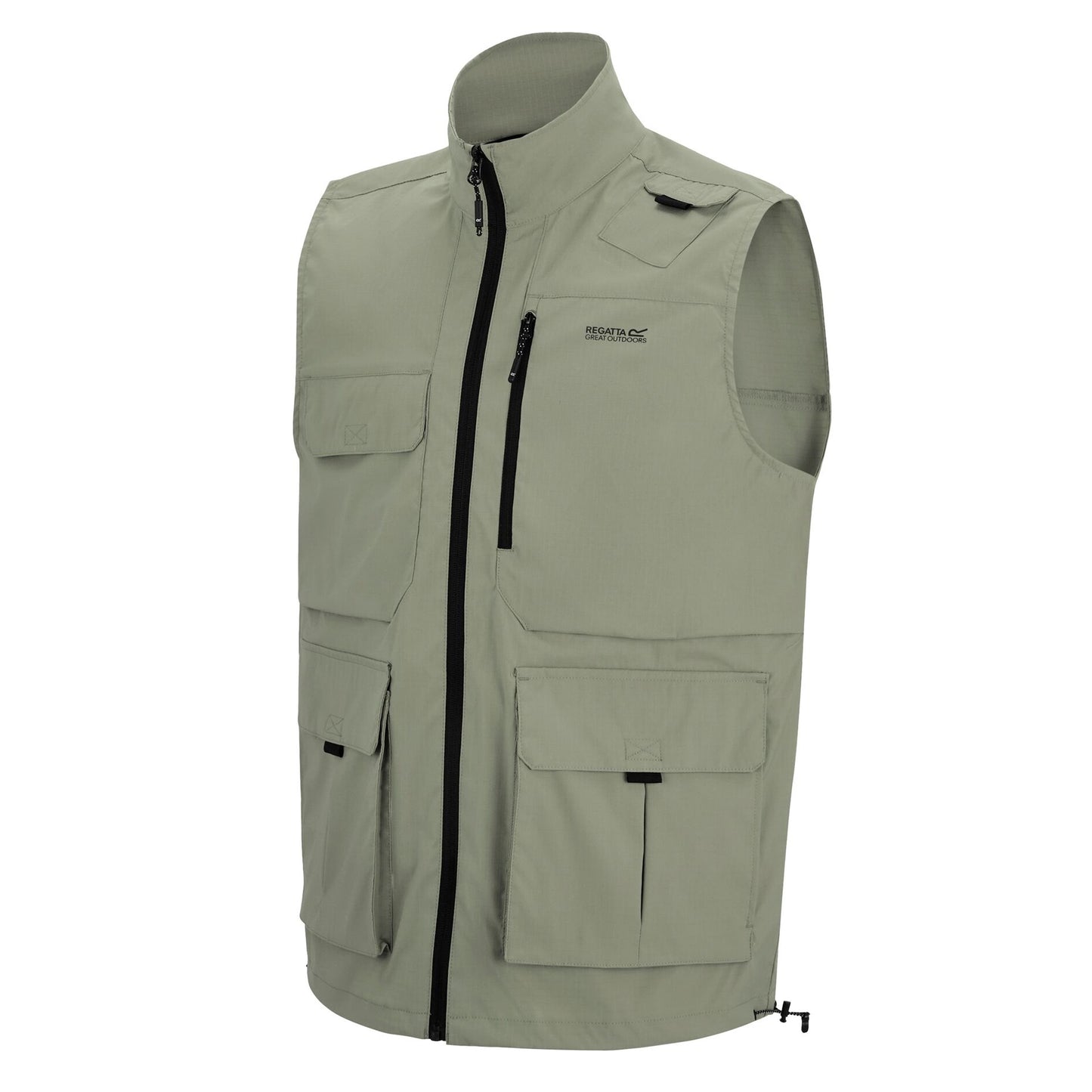 Sage Green - Side - Regatta Mens Light Insect Repellent Travel Body Warmer