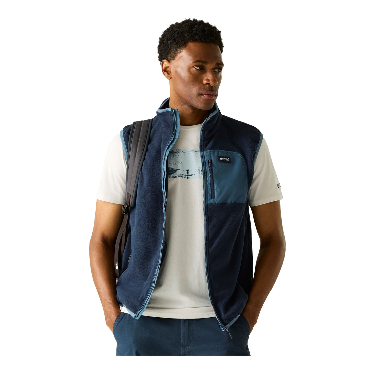 Navy-China Blue - Lifestyle - Regatta Professional Mens Frankie Fleece Gilet