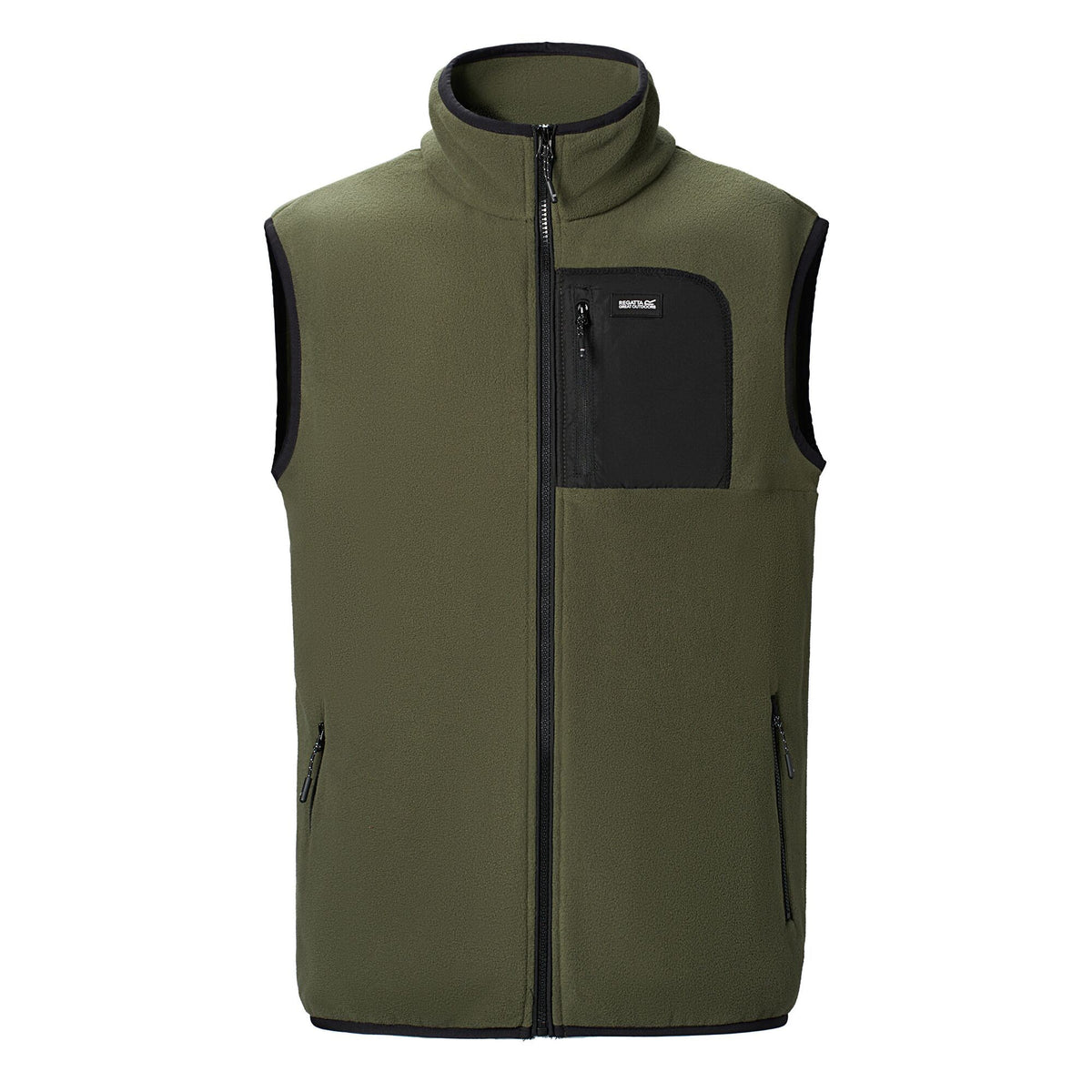 Dark Khaki-Black - Front - Regatta Professional Mens Frankie Fleece Gilet