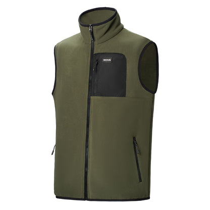 Dark Khaki-Black - Side - Regatta Professional Mens Frankie Fleece Gilet