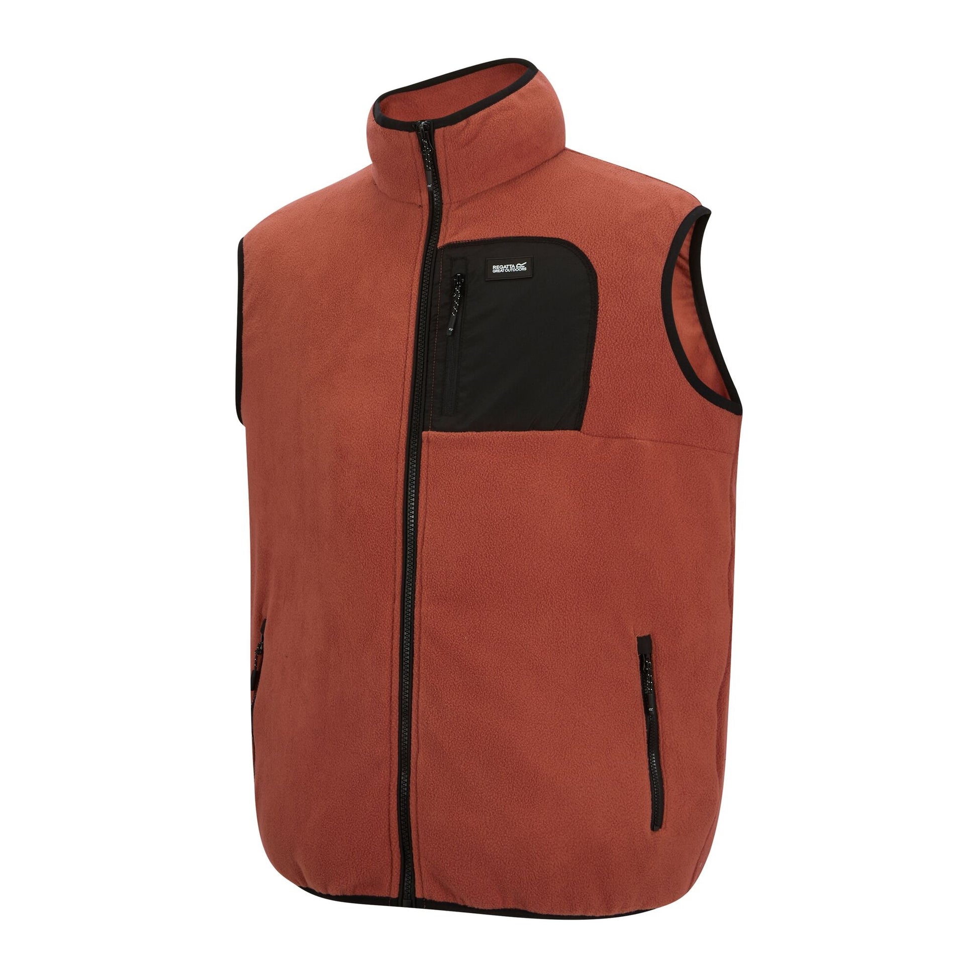Brick-Black - Side - Regatta Professional Mens Frankie Fleece Gilet