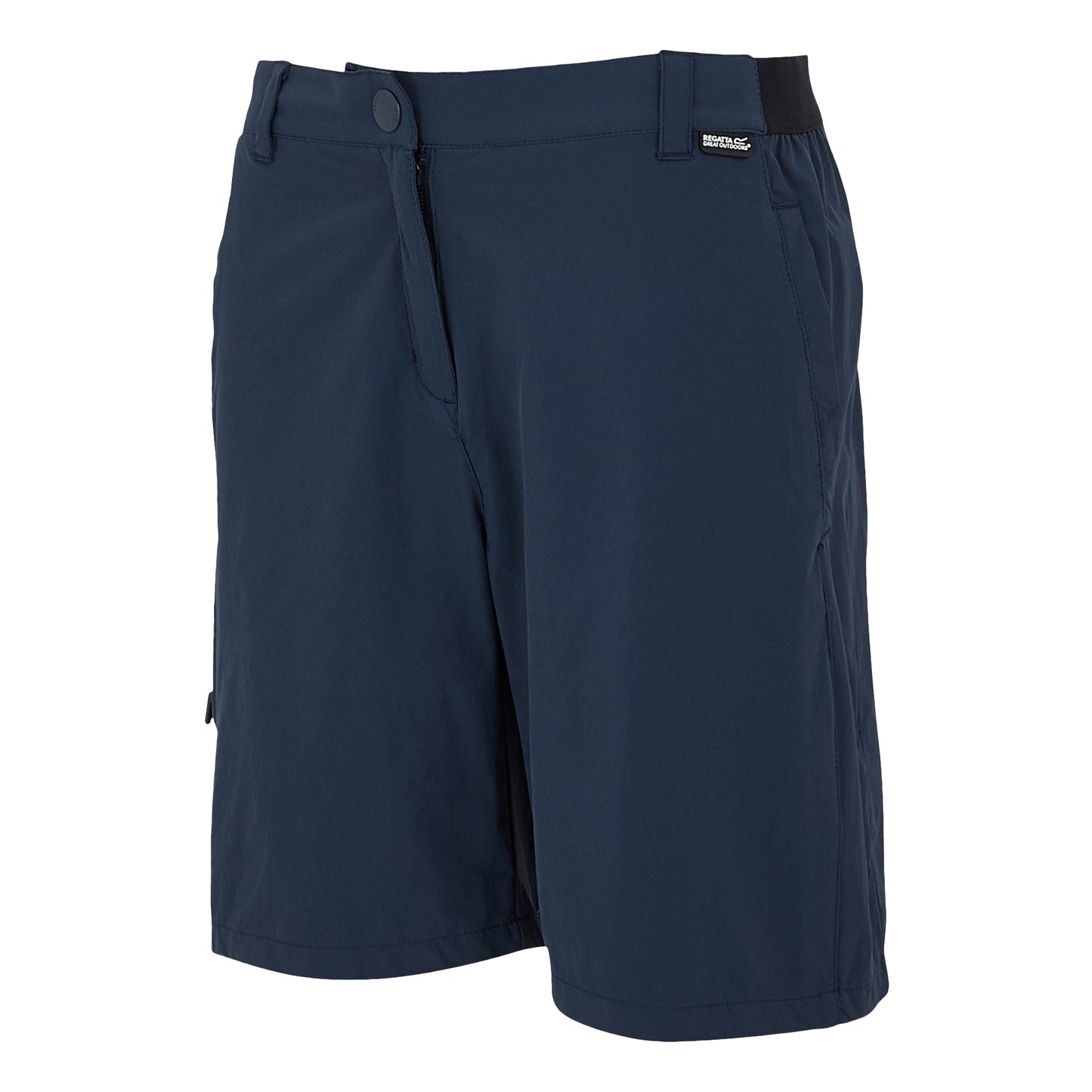 Navy - Side - Regatta Professional Womens-Ladies Light Insect Repellent Travel Shorts