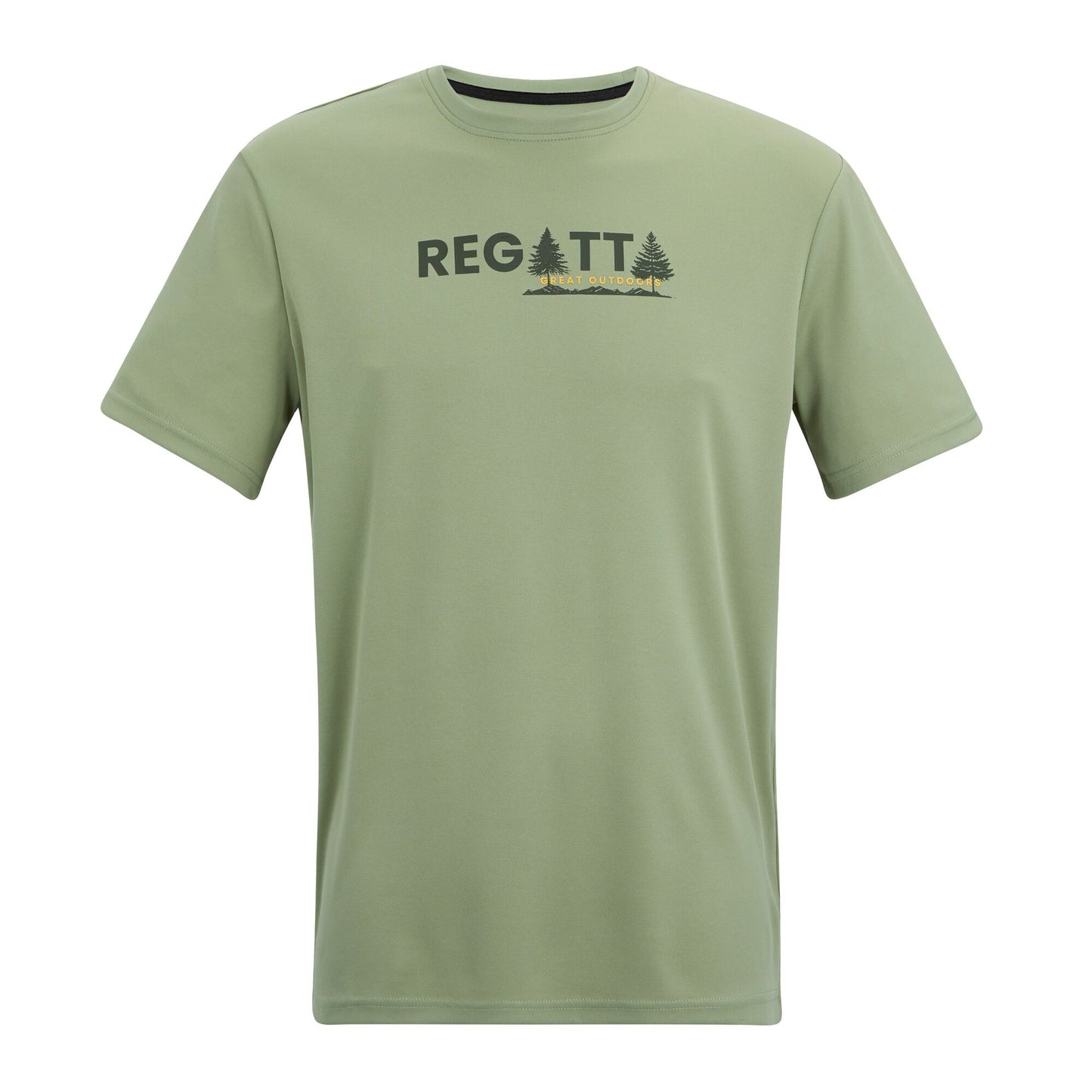 Sage Green - Front - Regatta Mens Fingal Pine Tree T-Shirt