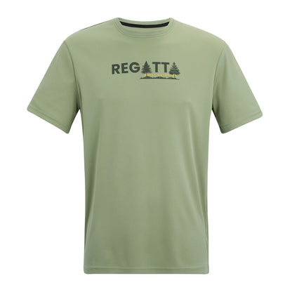 Sage Green - Front - Regatta Mens Fingal Pine Tree T-Shirt