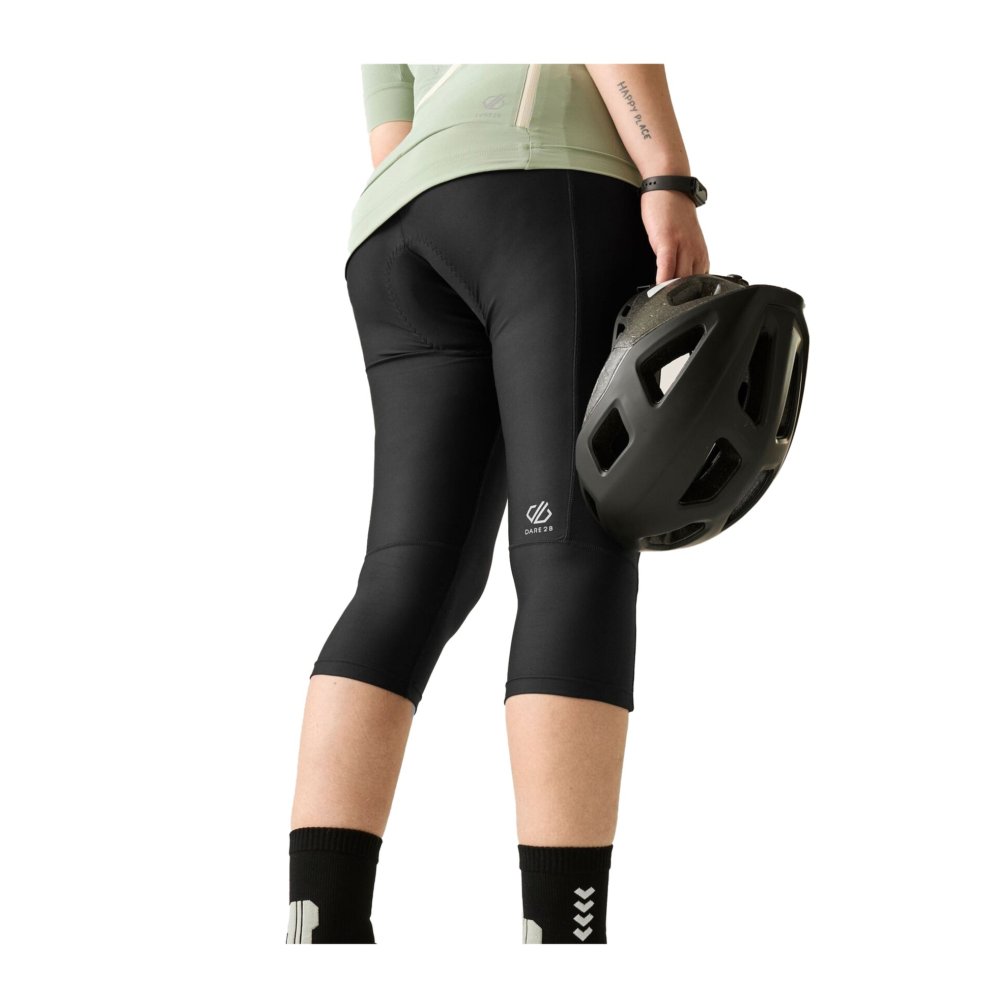 Black - Back - Dare 2B Womens-Ladies Verve Cycling Capri