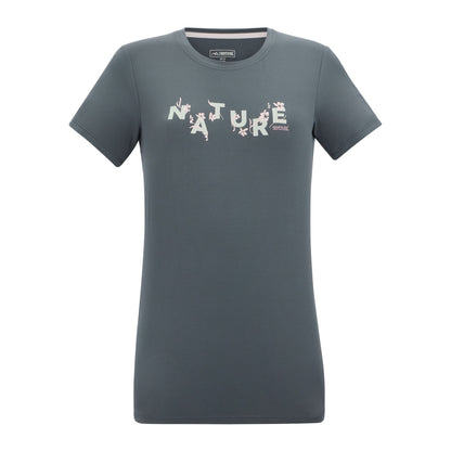 Storm Grey - Front - Regatta Womens-Ladies Fingal Flowers Stretch T-Shirt