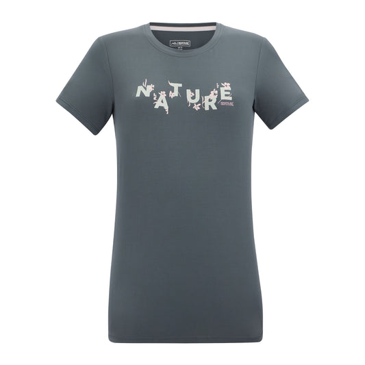 Storm Grey - Front - Regatta Womens-Ladies Fingal Flowers Stretch T-Shirt