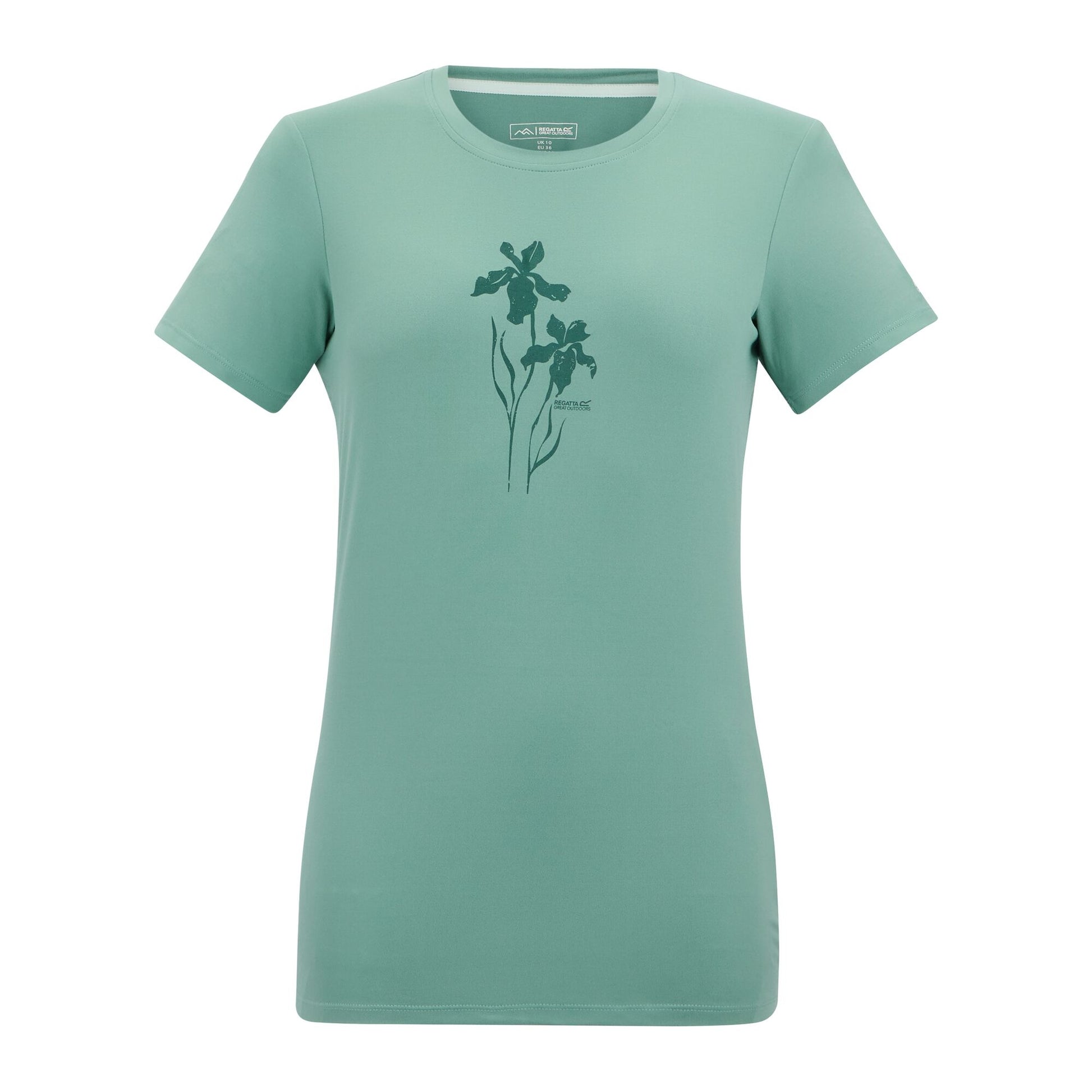 Ivy Moss - Front - Regatta Womens-Ladies Fingal Flowers Stretch T-Shirt
