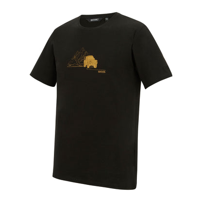 Black - Side - Regatta Mens Cline IX Desert Jeep T-Shirt