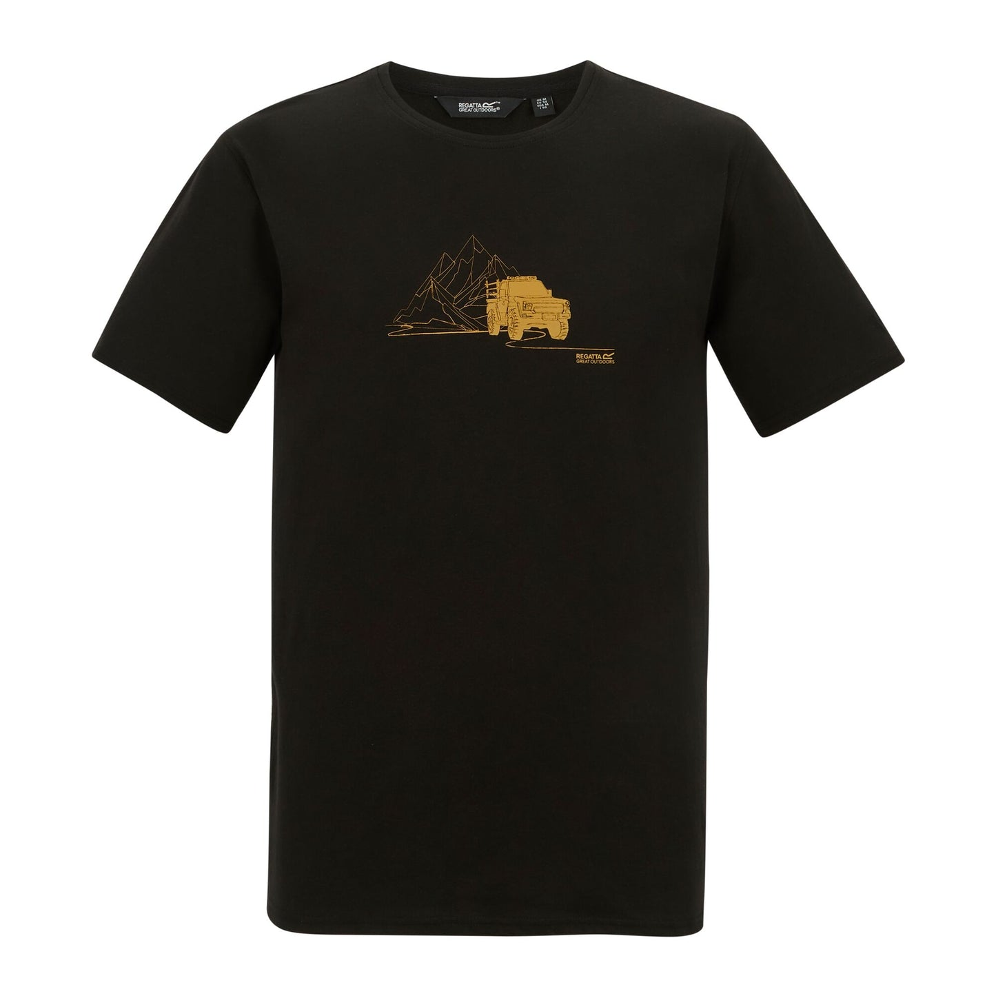 Black - Front - Regatta Mens Cline IX Desert Jeep T-Shirt