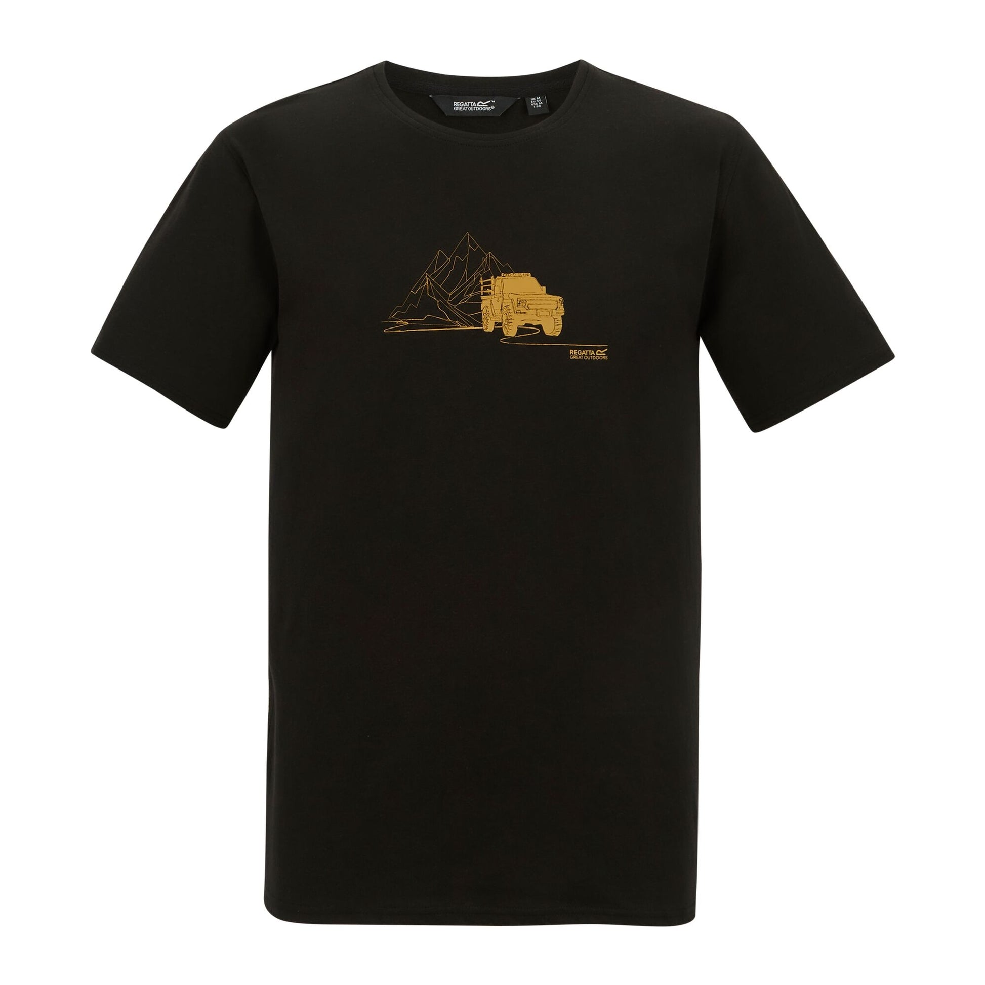 Black - Front - Regatta Mens Cline IX Desert Jeep T-Shirt