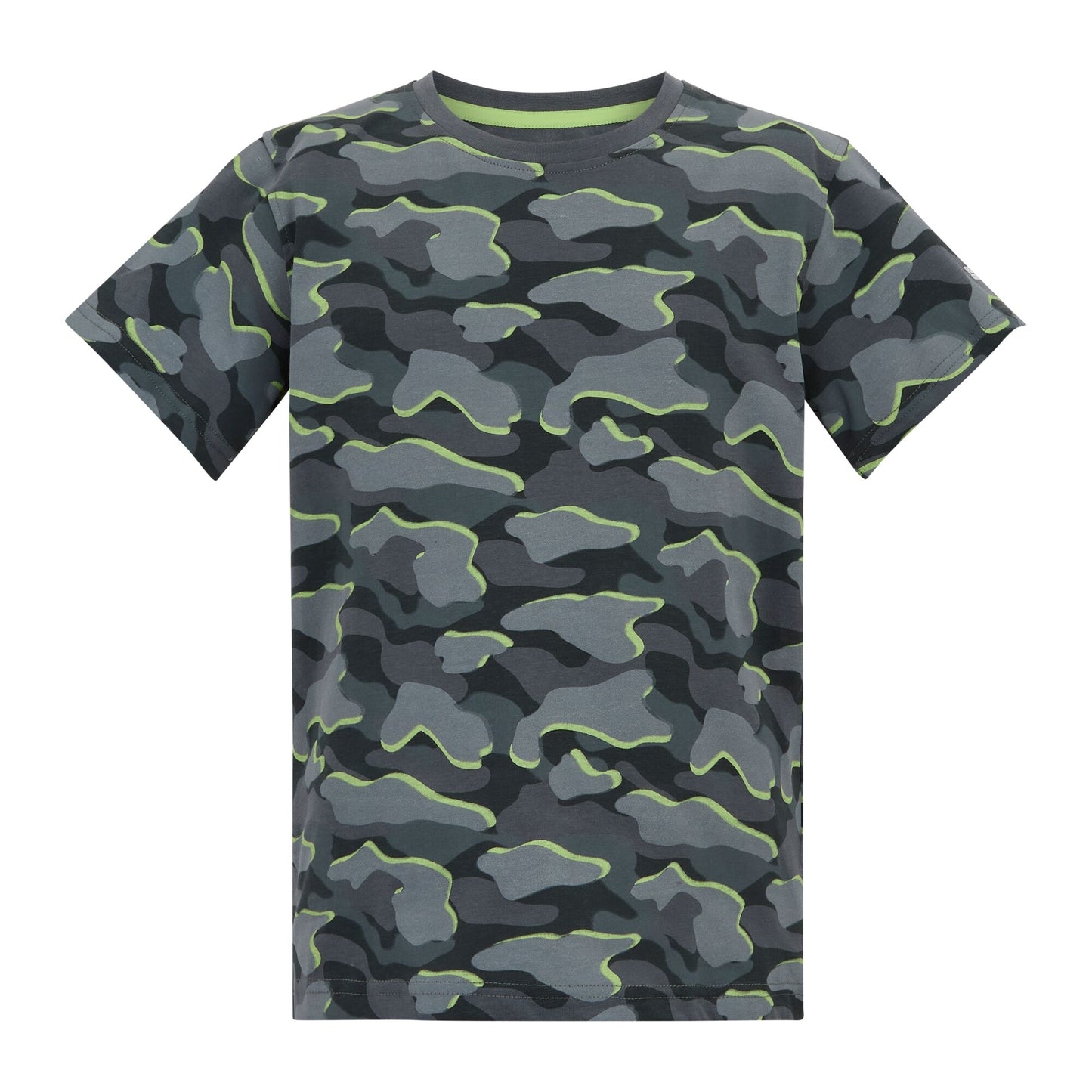 Dark Storm - Front - Regatta Childrens-Kids Bosley Camo T-Shirt