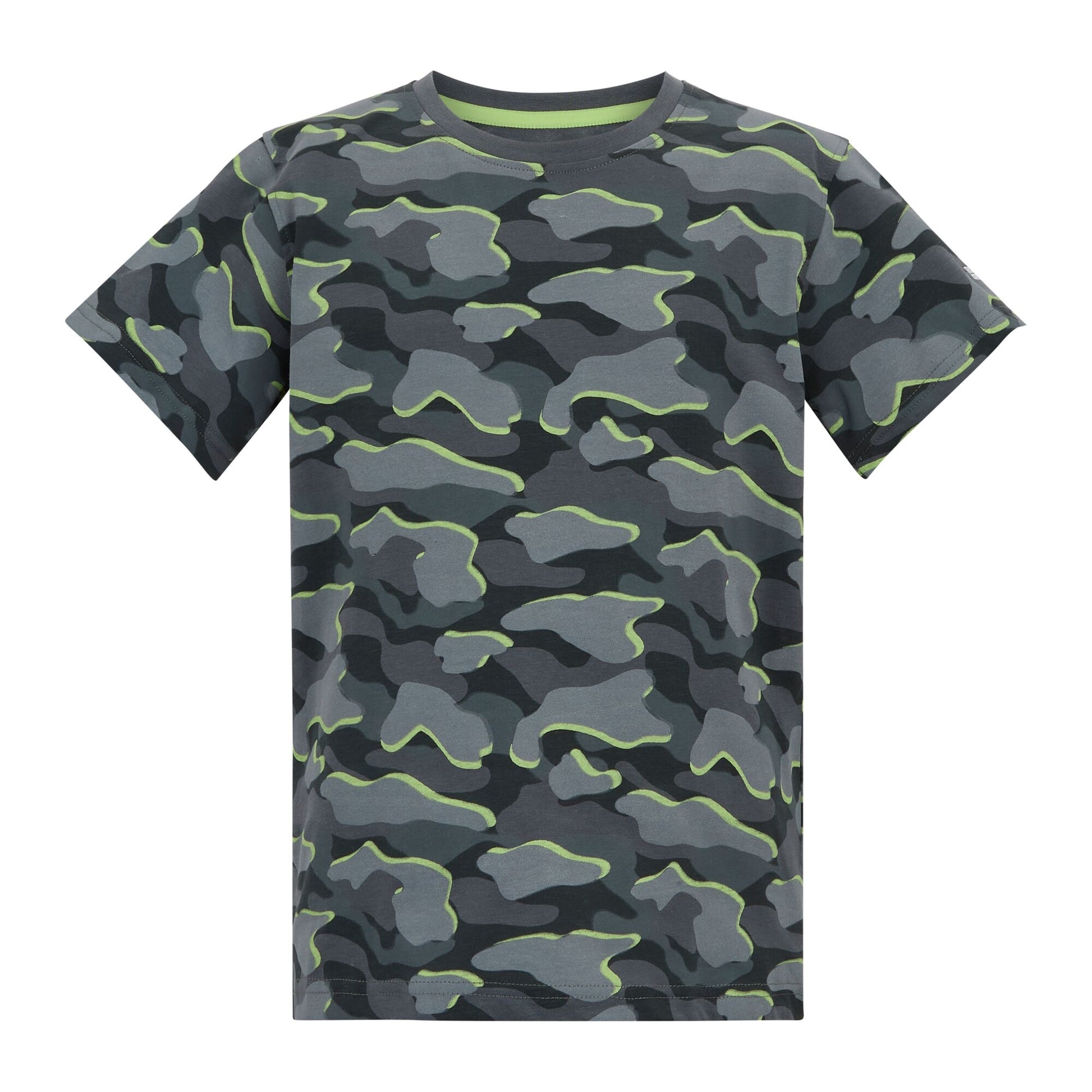Dark Storm - Front - Regatta Childrens-Kids Bosley Camo T-Shirt