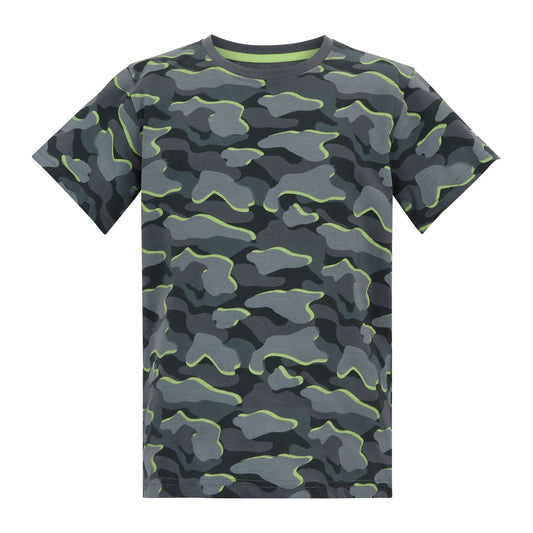 Dark Storm - Front - Regatta Childrens-Kids Bosley Camo T-Shirt