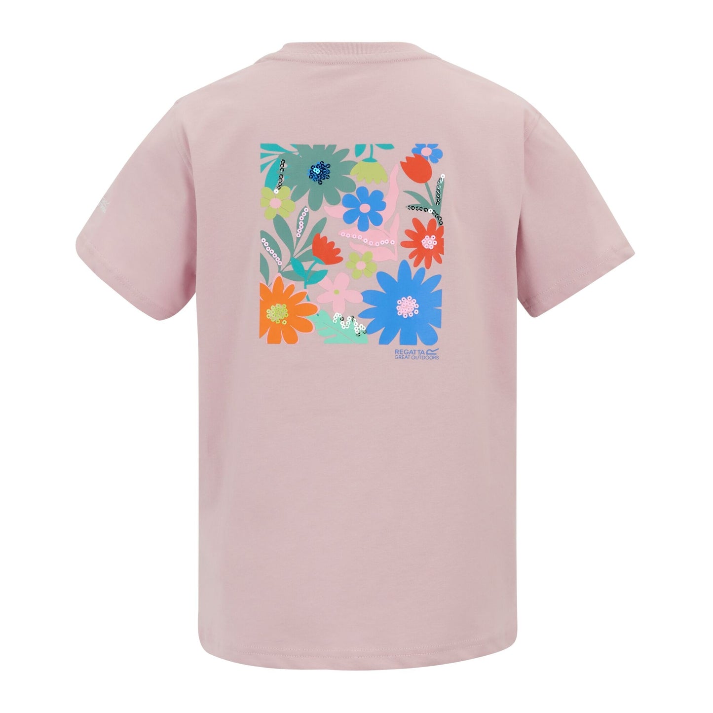 Powder Lilac - Back - Regatta Childrens-Kids Bosley Floral Back Print T-Shirt