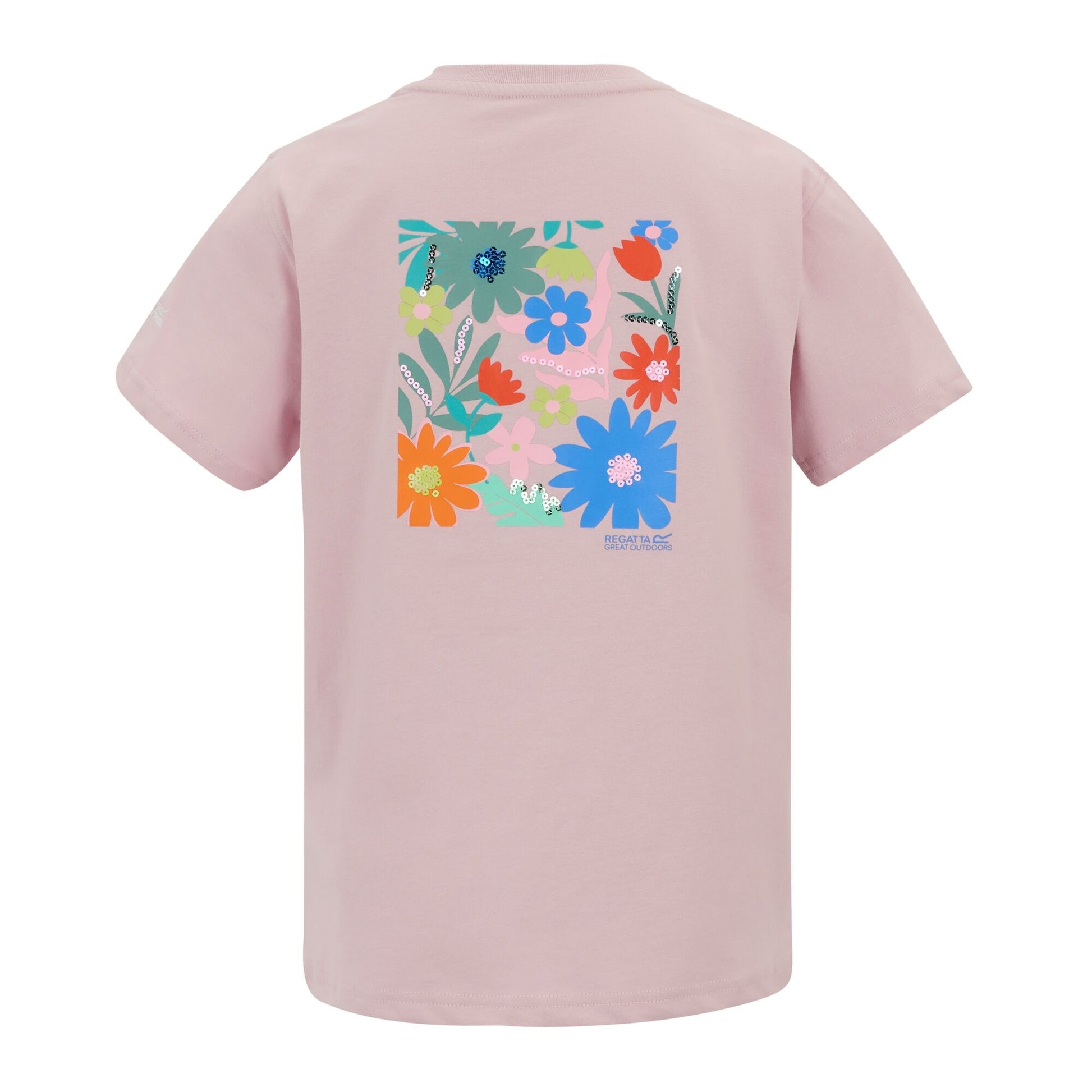 Powder Lilac - Back - Regatta Childrens-Kids Bosley Floral Back Print T-Shirt