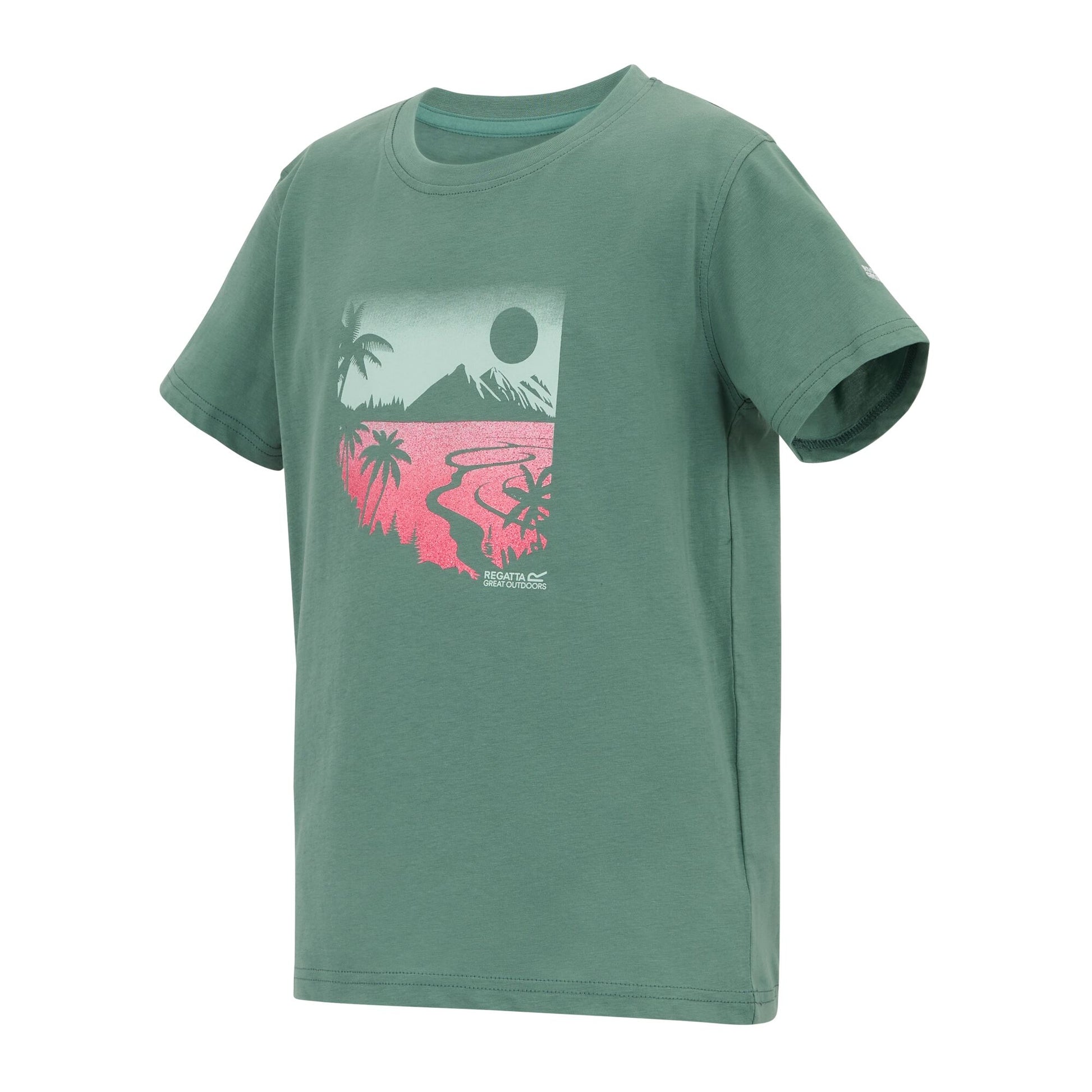 Ivy Moss - Side - Regatta Childrens-Kids Bosley Artwork T-Shirt
